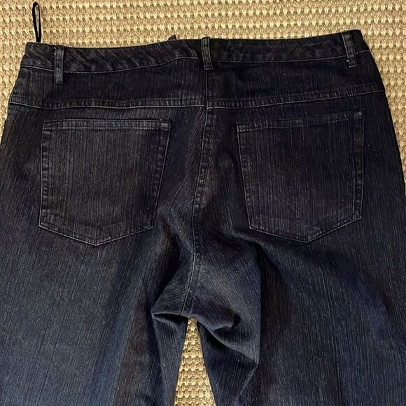 Mel & Lisa Black Denim Straight Leg Jeans Sz 12 - Picture 7 of 9